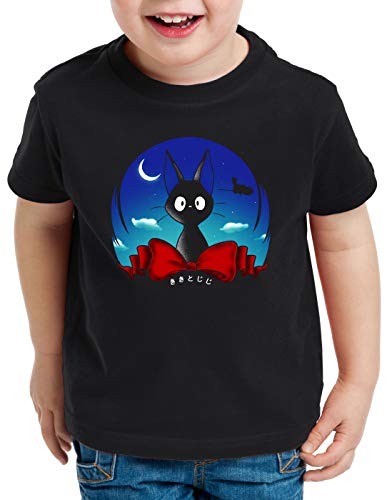 style3 Katze Jiji T-Shirt für Kinder Kikis Kleiner lieferservice Hexe Besen, Größe:128 von style3