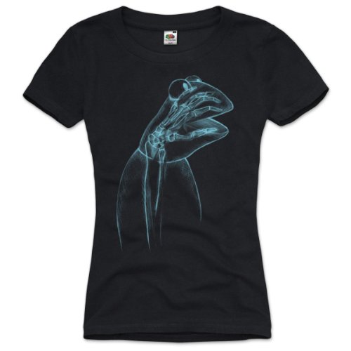 style3 Kermit X-Ray T-Shirt Damen Frosch Piggy muss Fun Ernie bert Monster, Größe:S von style3