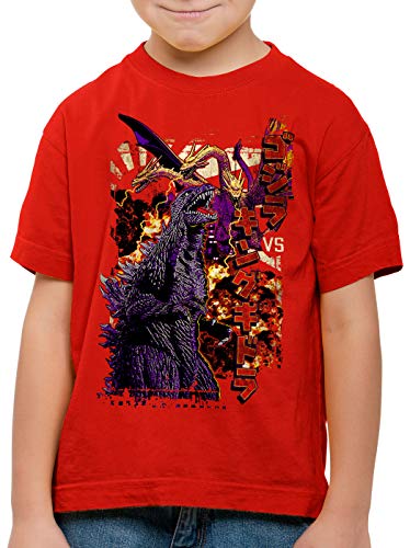 style3 King Ghidorah T-Shirt für Kinder Gojira Japanisches Monster Nippon Tokio, Größe:128 von style3