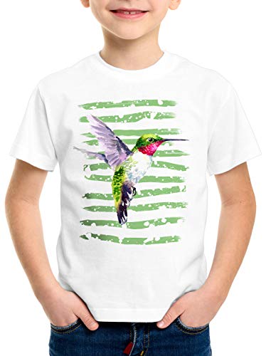 style3 Kolibri T-Shirt für Kinder regenwald Dschungel Sommer, Größe:128 von style3