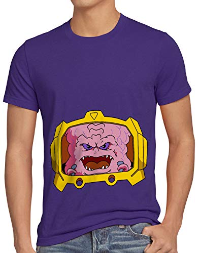 style3 Krang Herren T-Shirt Turtles Teenage schildkröte Comic Mutant, Größe:3XL, Farbe:Lila von style3