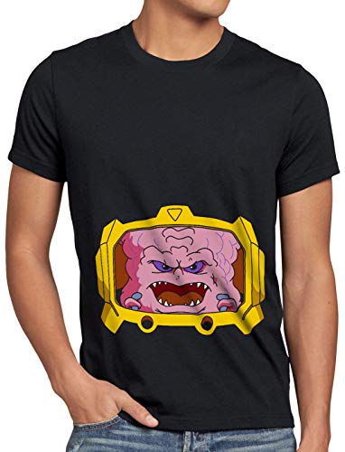 style3 Krang Herren T-Shirt Turtles Teenage schildkröte Comic Mutant, Größe:3XL, Farbe:Schwarz von style3