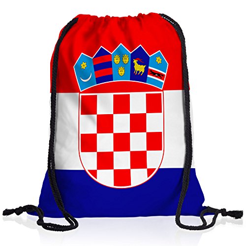style3 Kroatien Turnbeutel Rucksack Tasche Croatia Flagge WM EM Sport Beutel Festival Fahne Uni Schule Bunt von style3