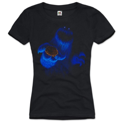 style3 Krümelmonster T-Shirt Damen keks Kekse Cookie Fun Ernie bert Monster, Größe:S von style3