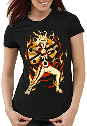 style3 Kurama Modus Damen T-Shirt Uzumaki Ninja Anime Manga, Größe:L von style3