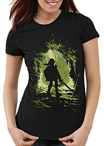style3 Link Explorer Damen T-Shirt Hyrule Gamer Switch, Größe:XS von style3