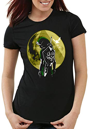 style3 Link Triforce Mond Damen T-Shirt Prinzessin Awakening, Größe:S von style3