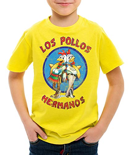 style3 Los Pollos Kinder T-Shirt, Farbe:Gelb, Größe:116 von style3