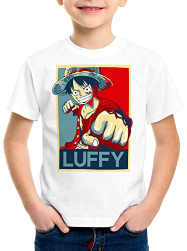 style3 Luffy T-Shirt für Kinder one Strohhut Anime Piece japanisch, Größe:152 von style3