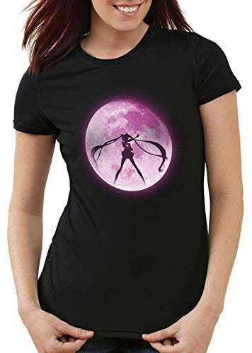 style3 Mondzauber Damen T-Shirt Sailor mondstein Moon Luna Bunny Mars Anime, Größe:L von style3