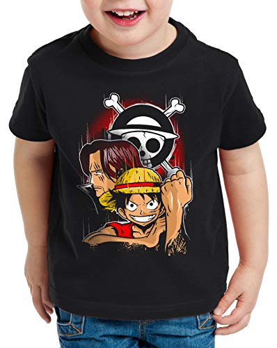 style3 Monkey D. Ruffy T-Shirt für Kinder Strohhut Bande Anime Manga, Größe:116 von style3