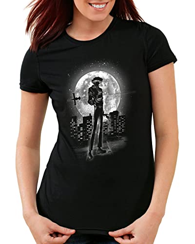 style3 Moonshine Cowboy Damen T-Shirt Bebop Anime Manga Swordfish, Größe:S von style3