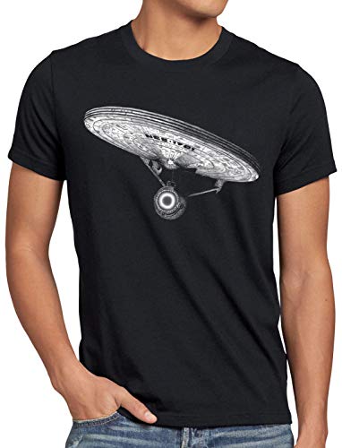 style3 NCC-1701 Anflug Herren T-Shirt Trekkie Trek, Größe:XL von style3