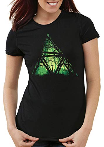 style3 Nature Triforce Damen T-Shirt link Hyrule Gamer, Größe:L von style3