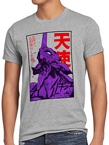 style3 Neo-Tokyo 3 Rage Herren T-Shirt Evangelion Anime japanisch, Größe:5XL, Farbe:Grau meliert style3 Neo-Tokyo 3 Rage Herren T-Shirt Evangelion Anime japanisch, Größe:5XL, Farbe:Grau meliert von style3