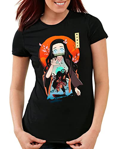 style3 Nezuko Kamado Damen T-Shirt Demon Anime Japan Manga, Größe:M von style3