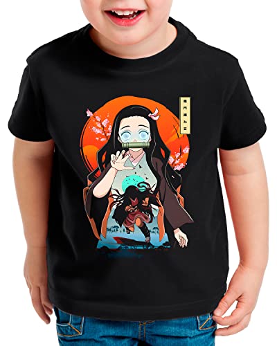style3 Nezuko Kamado T-Shirt für Kinder Demon Anime Japan Manga, Größe:140 von style3