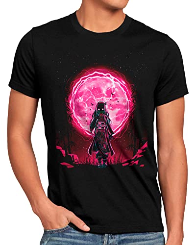 style3 Nezuko Kimetsu Herren T-Shirt Demon Anime Japan Manga, Größe:4XL von style3