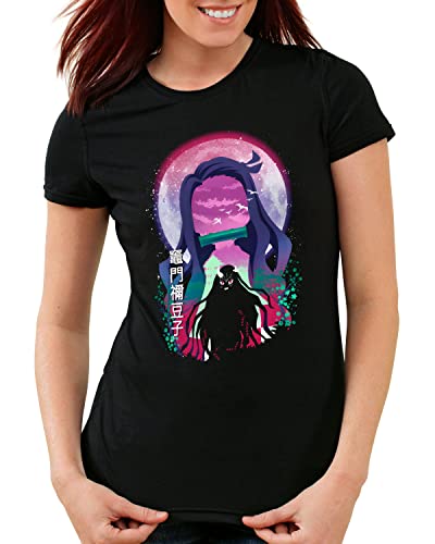 style3 Nezuko Moon Damen T-Shirt Demon Anime Japan Manga, Größe:S von style3