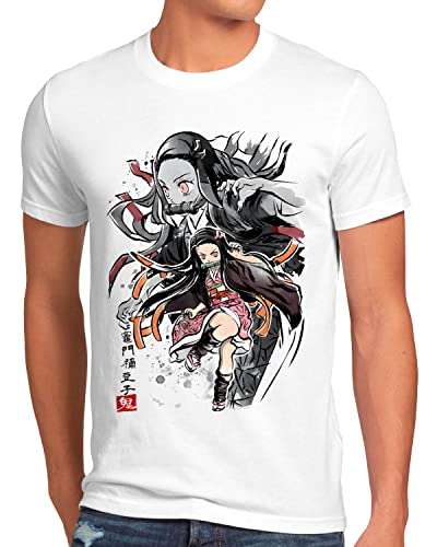 style3 Nezuko Sumi-E Herren T-Shirt Demon Anime Japan Manga, Größe:XL von style3