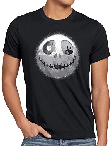 style3 Nightmare Vollmond Herren T-Shirt Skellington Jack schrei Christmas Before Weihnachten Edward, Größe:XXL von style3