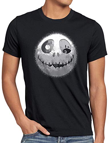 style3 Nightmare Vollmond Herren T-Shirt Skellington Jack schrei Christmas Before Weihnachten Edward, Größe:3XL von style3