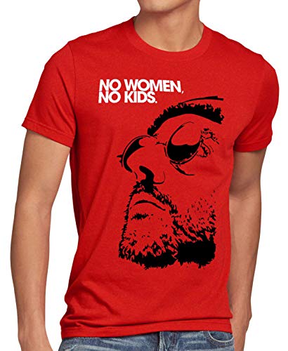 style3 No Women No Kids Herren T-Shirt Leon der Profi Portman Nathalie Reno Jean, Größe:XL, Farbe:Rot von style3