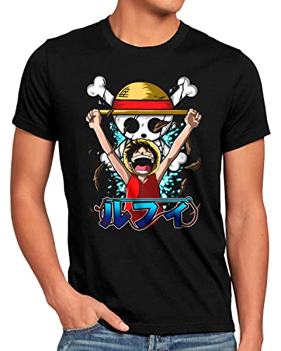 style3 One King Luffy Herren T-Shirt Piece Anime Manga Japan, Größe:5XL von style3