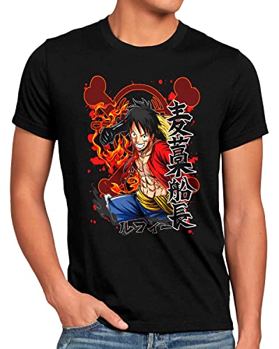 style3 One Monkey Hero Herren T-Shirt Piece Anime Manga Japan, Größe:XXL von style3