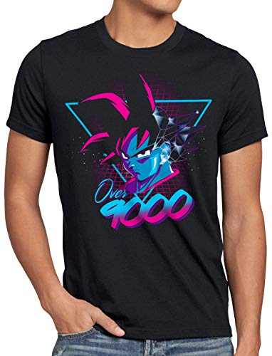 style3 Over 9000 Neon Herren T-Shirt Vegeta Power, Größe:L von style3