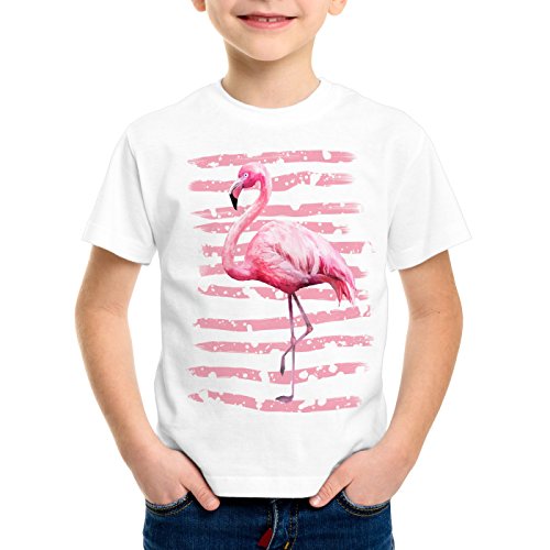 style3 Pink Power T-Shirt für Kinder Flamingo Strand Urlaub, Größe:116 von style3