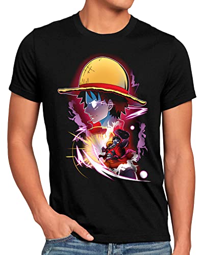 style3 Pirate Luffy Herren T-Shirt Piece Anime Manga Ruffy Cosplay, Größe:3XL von style3