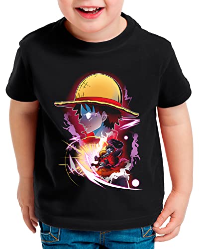 style3 Pirate Luffy T-Shirt für Kinder Piece Anime Manga Ruffy Cosplay, Größe:128 von style3