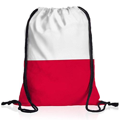 style3 Polen Turnbeutel Rucksack Tasche Poland Flagge WM EM Sport Beutel Festival Fahne Uni Schule Bunt von style3