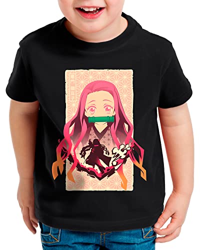 style3 Pretty Nezuko T-Shirt für Kinder Demon Anime Japan Manga, Größe:128 von style3