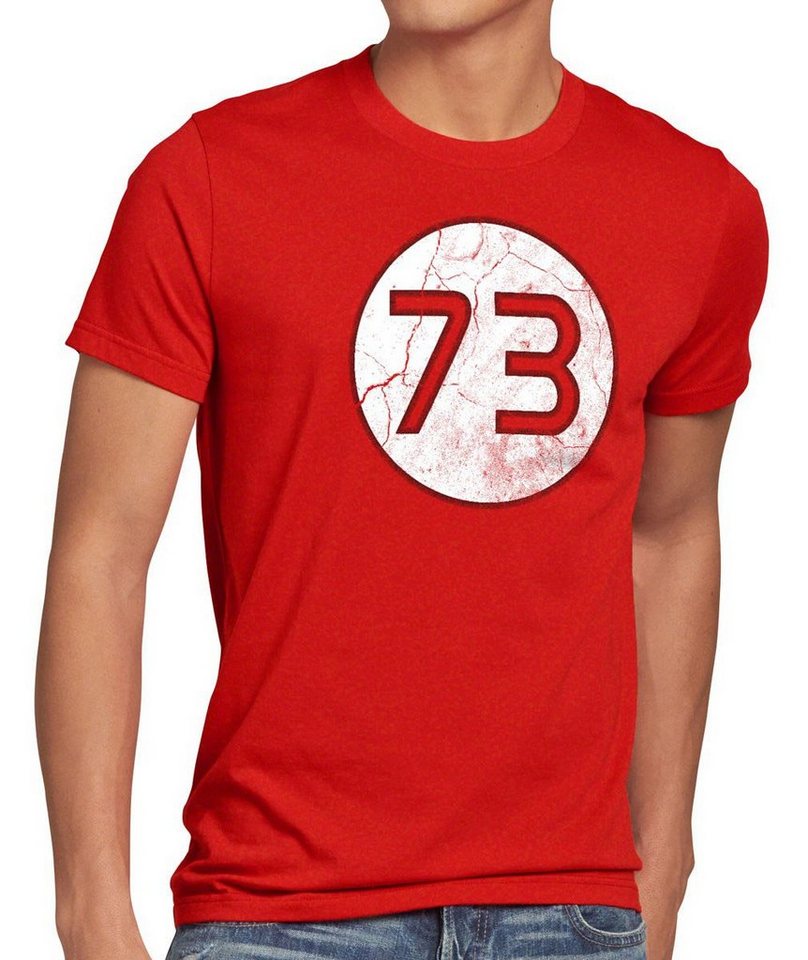 style3 Print-Shirt Herren T-Shirt 73 Sheldon Lieblingszahl big bang cooper leonard zahl theory tbbt von style3