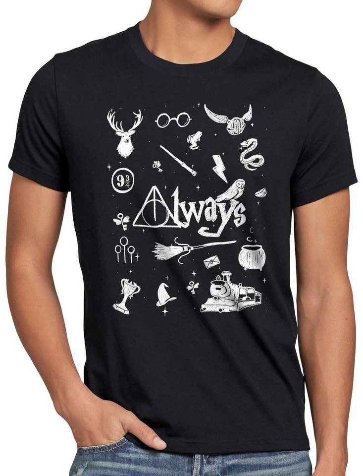 style3 Print-Shirt Herren T-Shirt Always Potter schule zauberei harry von style3