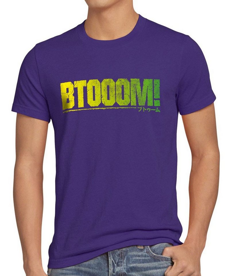 style3 Print-Shirt Herren T-Shirt BTOOOM! manga anime explosion insel game spiel bomben swort art von style3