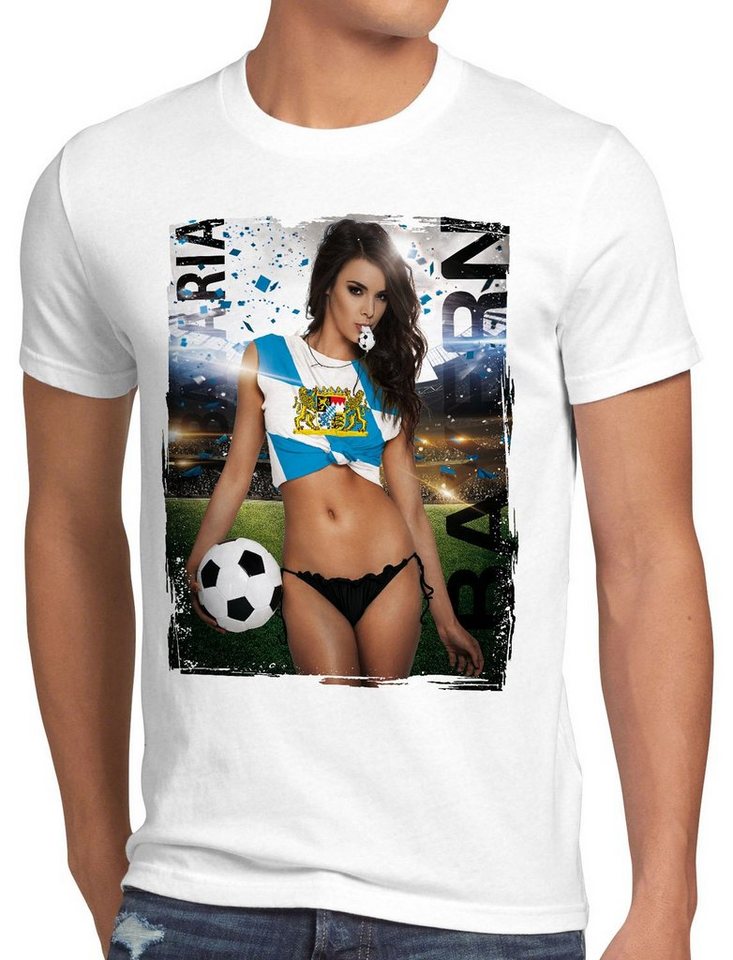 style3 Print-Shirt Bayern Fussball Girl Herren T-Shirt München Oktoberfest EM 2024 Fan von style3