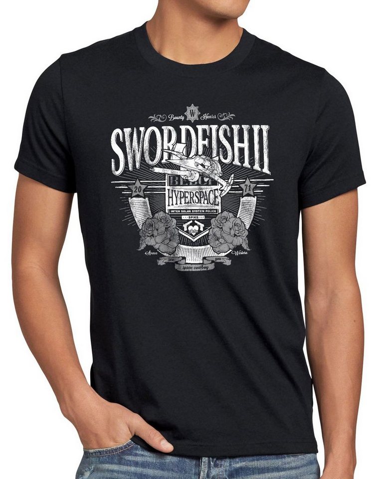 style3 Print-Shirt Herren T-Shirt Bebop Hyperspace swordfish anime mono racer cowboy von style3