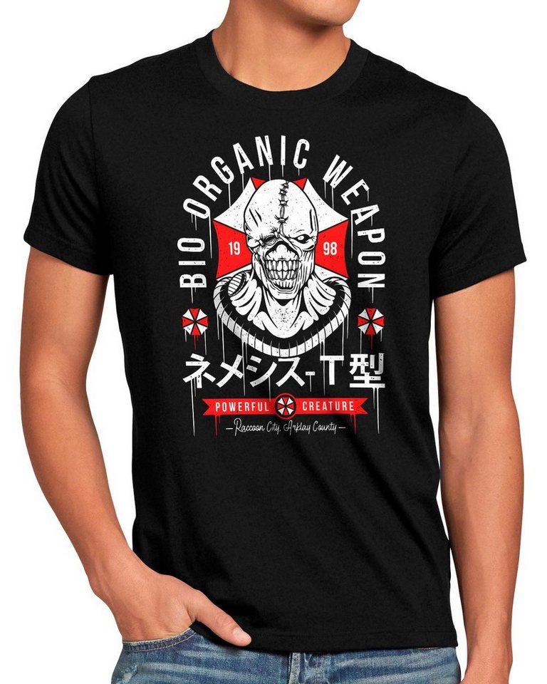 style3 Print-Shirt Herren T-Shirt Bioweapon evil resident umbrella corp virus zombie von style3