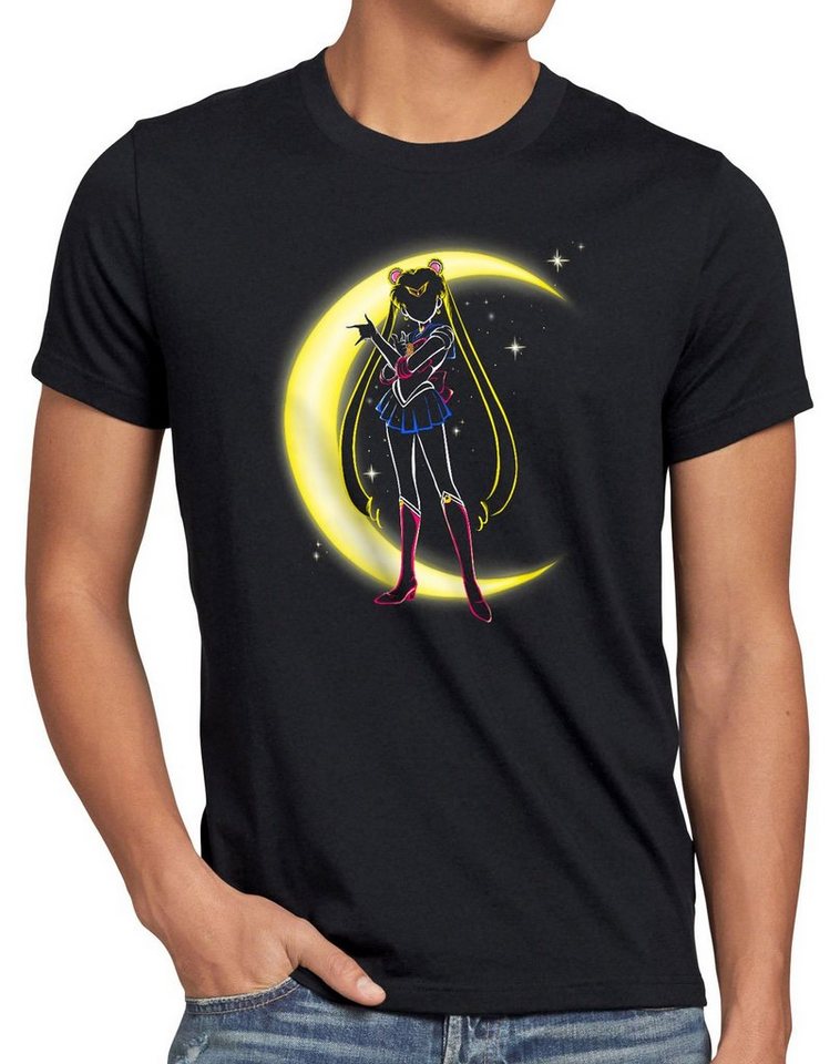 style3 Print-Shirt Herren T-Shirt Bunny Mondsichel sailor mondstein luna manga moon anime von style3