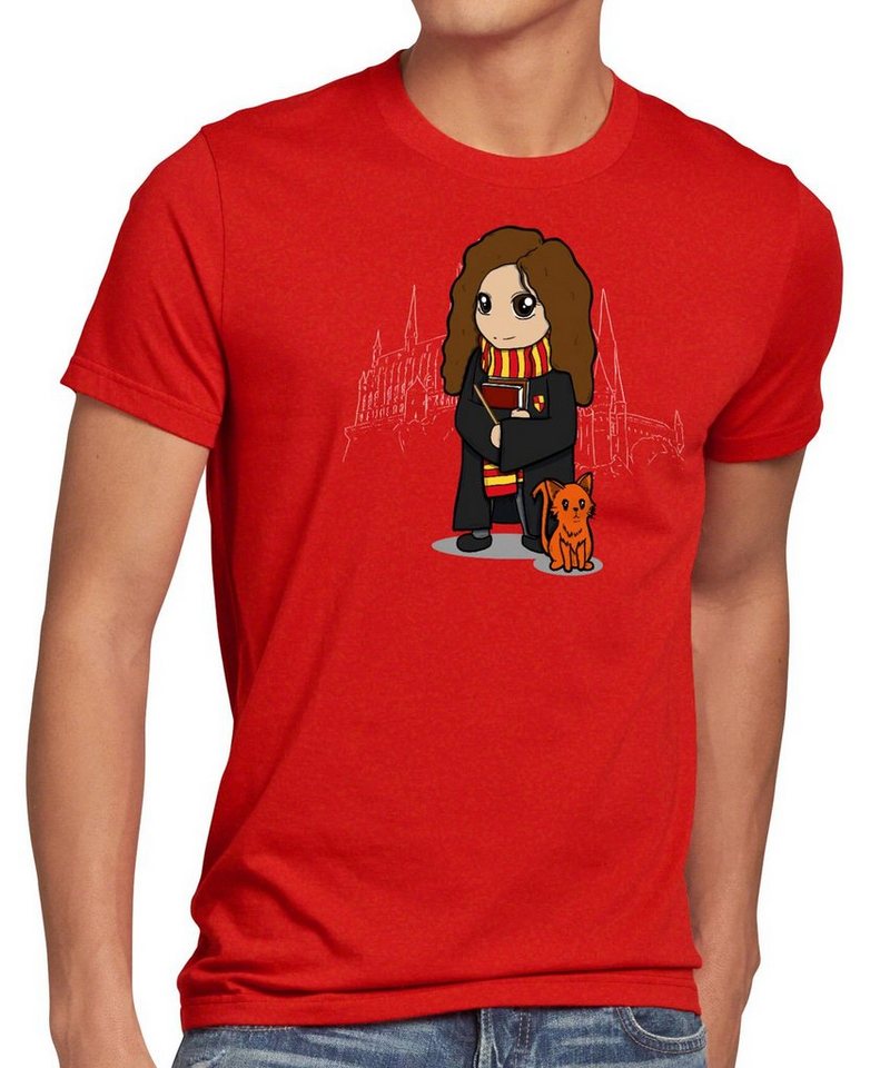 style3 Print-Shirt Herren T-Shirt Chibi Hermine anime manga zauberei von style3