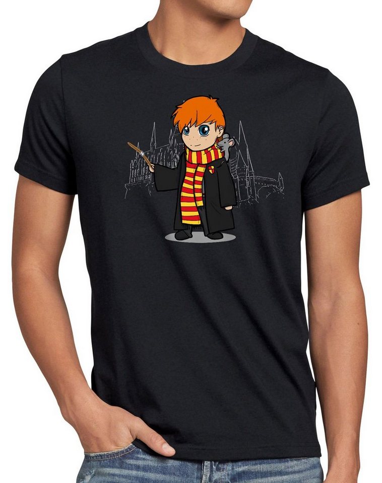 style3 Print-Shirt Herren T-Shirt Chibi Ron anime manga zauberei von style3