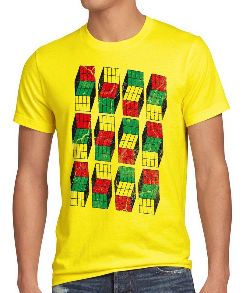 style3 Print-Shirt Herren T-Shirt Cubes Sheldon Würfel Big Bang Rubik Meltig Cooper Zauber Theory von style3