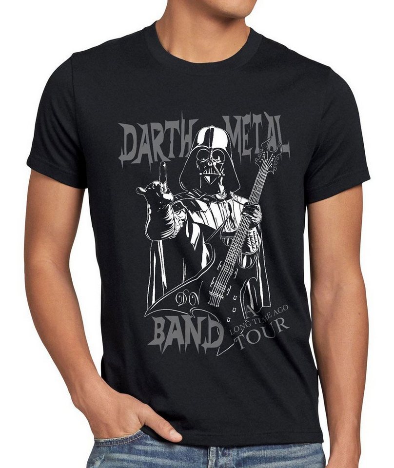 style3 Print-Shirt Herren T-Shirt Darth Metal Band star vader luke wars jedi yoda skywalker rock us von style3