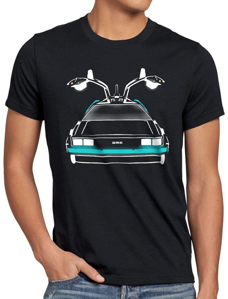 style3 Print-Shirt Herren T-Shirt Delorean Speed of Light dmc-12 zeitreise mcfly auto von style3