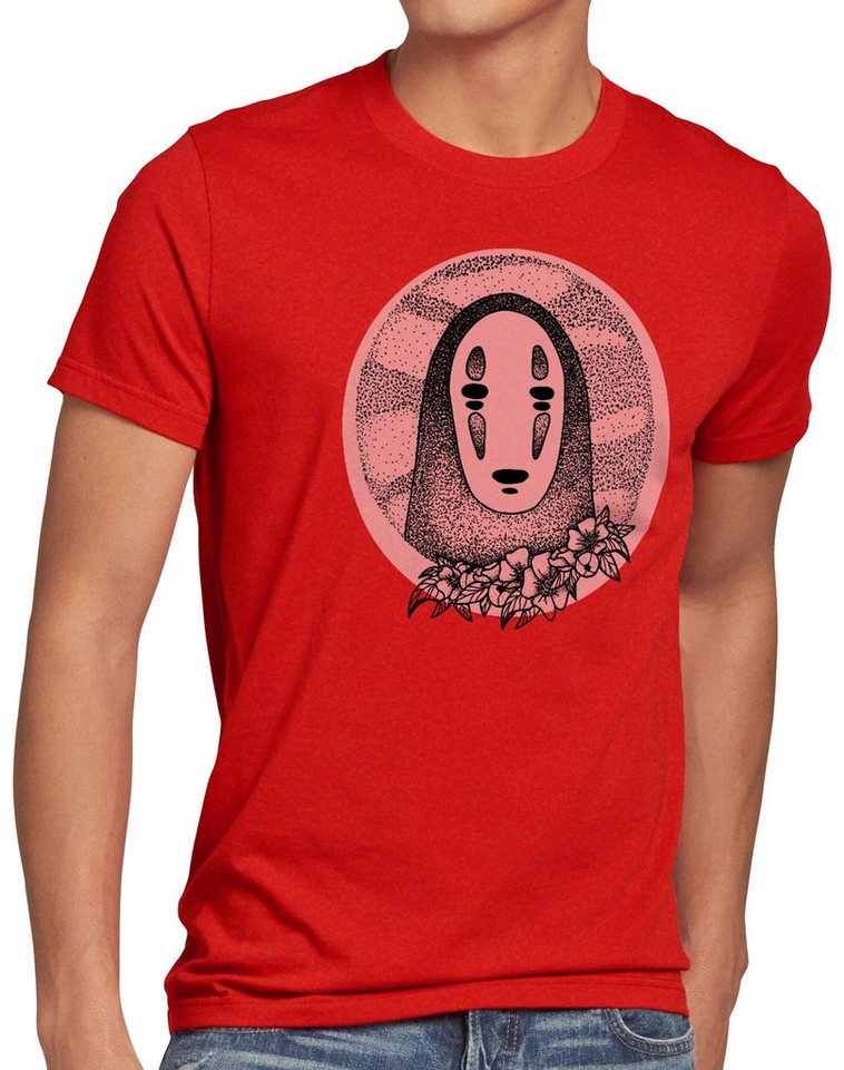 style3 Print-Shirt Herren T-Shirt Dot Ohngesicht no-face zauberland reise anime manga chihiro von style3