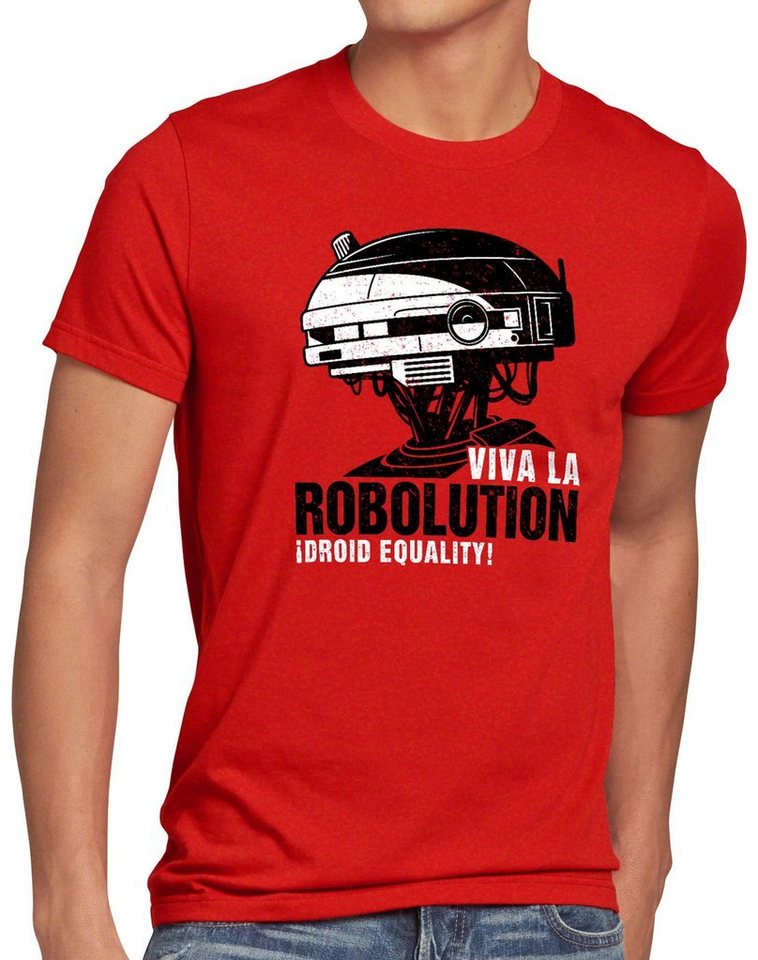 style3 Print-Shirt Herren T-Shirt Droid Equality solo guevara revolution von style3