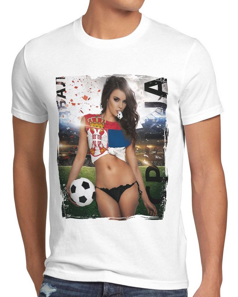 style3 Print-Shirt EM 2024 Soccer Girl Herren T-Shirt Fußball Europameisterschaft Trikot von style3